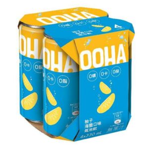OOHA氣泡飲-柚子海鹽口味330ml*4入