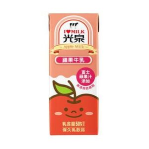 光泉保久乳-蘋果牛乳200ml*6入