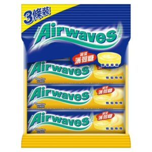 Airwaves超涼薄荷糖-蜂蜜檸檬口味90g(3條裝)